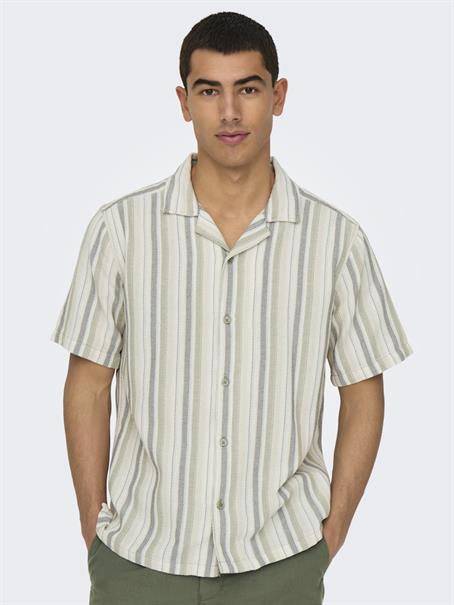 ONSTREV LIFE REG STRIPE SS SHIRT NOOS seagrass