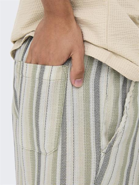 ONSTREV LIFE REG STRU STRIPE SHORTS NOOS seagrass