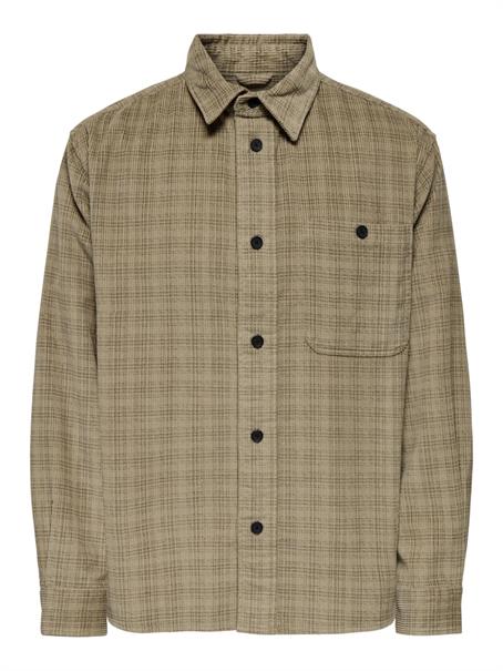 ONSWALEED CORDUROY OVERSHIRT 0345 NOOS chinchilla