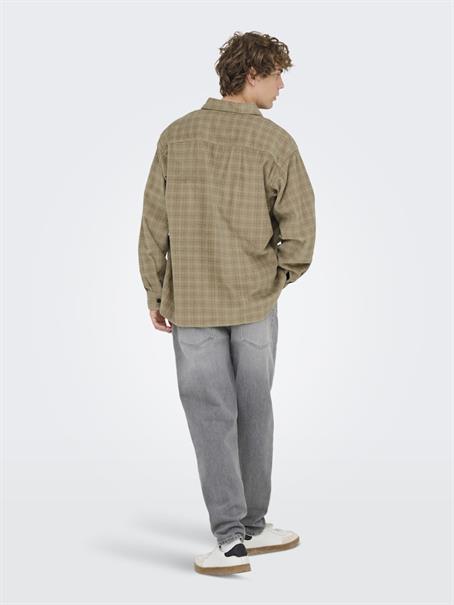 ONSWALEED CORDUROY OVERSHIRT 0345 VD chinchilla