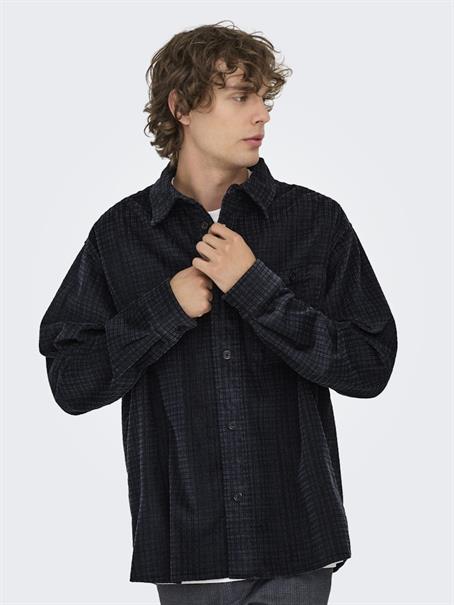 ONSWALEED CORDUROY OVERSHIRT 0345 VD jet black