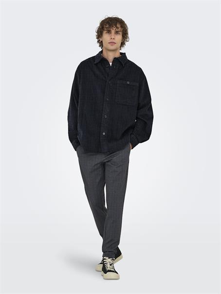 ONSWALEED CORDUROY OVERSHIRT 0345 VD jet black