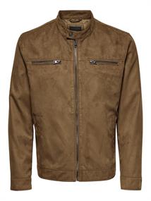 ONSWILLOW FAKE SUEDE JACKET OTW NOOS cognac