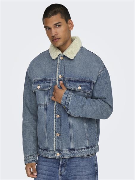 ONSWILSON SHERPA DBTINT 0970 DNM JACKET dark blue denim