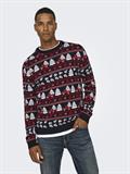 ONSXMAS REG 5 JAQ CREW KNIT dark navy