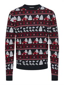 ONSXMAS REG 5 JAQ CREW KNIT dark navy