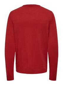 ONSXMAS REG 5 PLACEMENT CREW KNIT pompeian red1