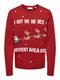 ONSXMAS REG 5 PLACEMENT CREW KNIT pompeian red1