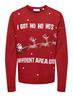 ONSXMAS REG 5 PLACEMENT CREW KNIT pompeian red1
