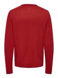 ONSXMAS REG 5 PLACEMENT CREW KNIT pompeian red2