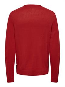 ONSXMAS REG 5 PLACEMENT CREW KNIT pompeian red2