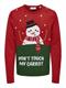 ONSXMAS REG 5 PLACEMENT CREW KNIT pompeian red2