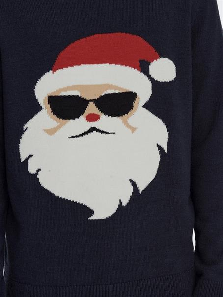 ONSXMAS REG FUNNY CREW KNIT dark navy