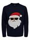 ONSXMAS REG FUNNY CREW KNIT dark navy
