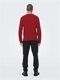 ONSXMAS REG FUNNY CREW KNIT pompeian red