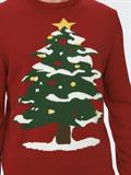 ONSXMAS REG FUNNY CREW KNIT pompeian red