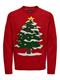 ONSXMAS REG FUNNY CREW KNIT pompeian red