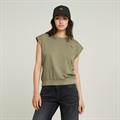 Open back loose sleeveless top wmn ensis green