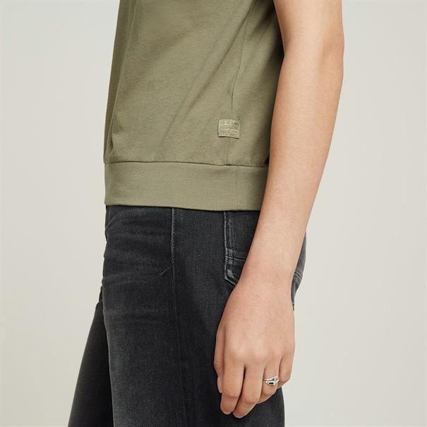 Open back loose sleeveless top wmn ensis green