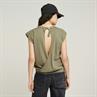Open back loose sleeveless top wmn ensis green