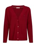 ORG CO TEXTURE V-NK CARDIGAN raspberry juice