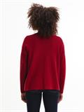 ORG CO TEXTURE V-NK CARDIGAN raspberry juice