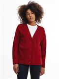 ORG CO TEXTURE V-NK CARDIGAN raspberry juice