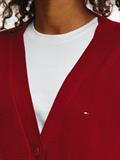 ORG CO TEXTURE V-NK CARDIGAN raspberry juice