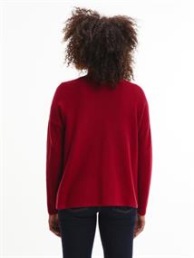 ORG CO TEXTURE V-NK CARDIGAN raspberry juice
