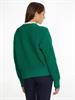 ORG COTTON BUTTON V-NK CARDIGAN courtside green