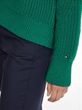 ORG COTTON BUTTON V-NK CARDIGAN courtside green