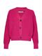 ORG COTTON BUTTON V-NK CARDIGAN eccentric magenta