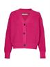 ORG COTTON BUTTON V-NK CARDIGAN eccentric magenta