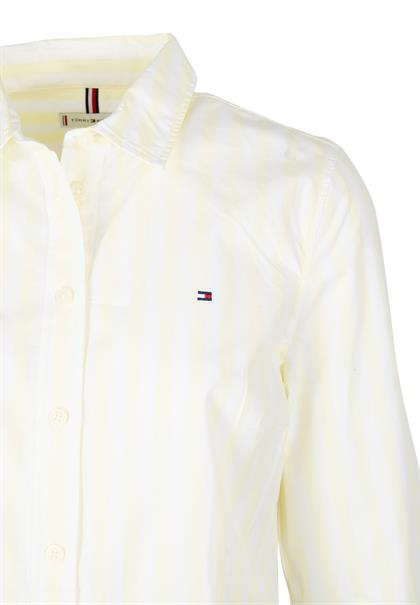 ORG COTTON REGULAR SHIRT LS banker stp ffrosted lemon