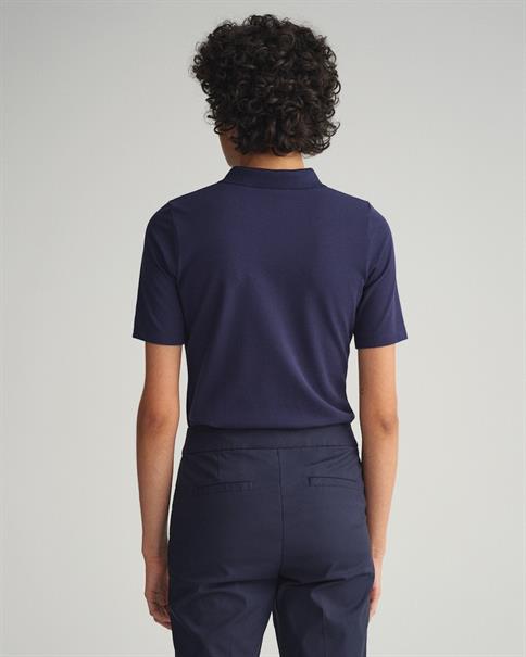 Original Piqué Poloshirt mit längerem Arm evening blue