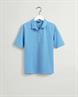 Original Piqué Poloshirt mit längerem Arm silver lake blue