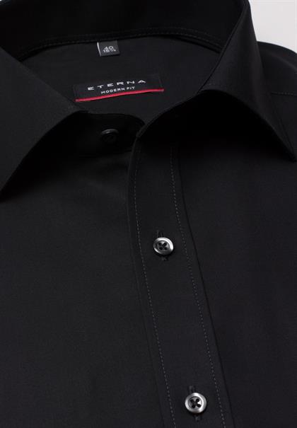Original Shirt Popeline Kurzarm schwarz