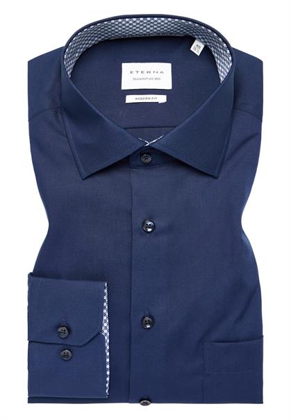 Original Shirt Popeline Langarm navy