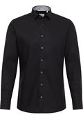 Original Shirt Popeline Langarm schwarz