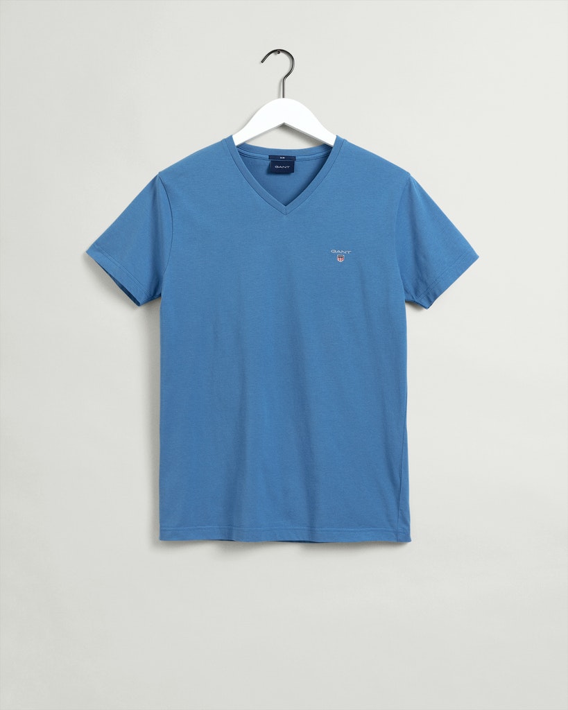 Gant Herren T-Shirt 234104 Day Blue - v neck
