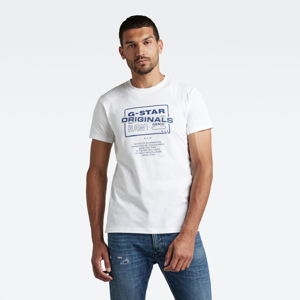 G-star Raw Herren T-Shirt D21181-336-110 White