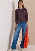 Ottoman Shirt im Two-Tone-Look berry red