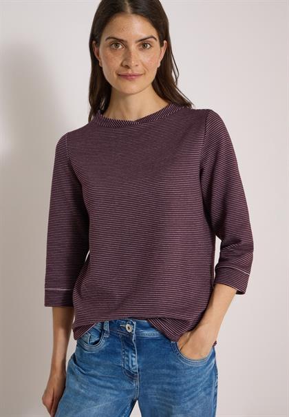 Ottoman Shirt im Two-Tone-Look berry red