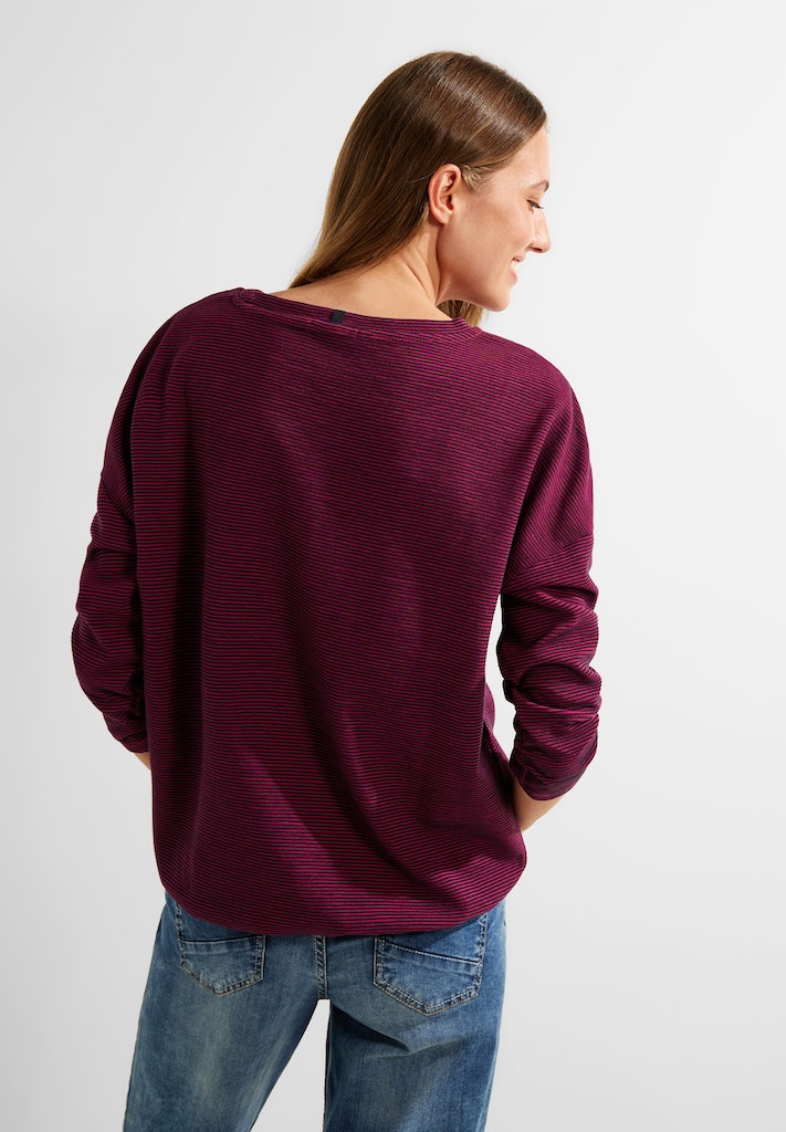 pink Ottoman kaufen Damen cool Cecil bequem Sweatshirt online Streifenshirt bei