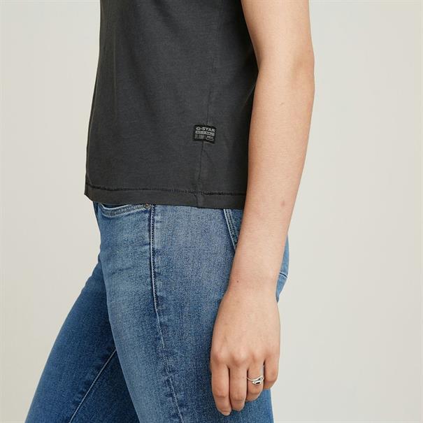 Overdyed front seam r t wmn dk black gd