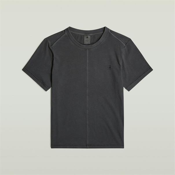 Overdyed front seam r t wmn dk black gd