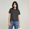 Overdyed front seam r t wmn dk black gd