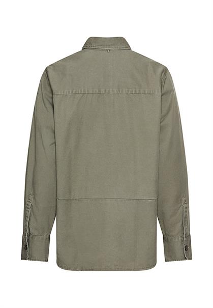 Overshirt aus Baumwoll-Lyocell-Mix shadow khaki