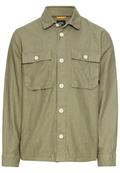 Overshirt aus Leinen-Baumwoll-Mix dusty khaki