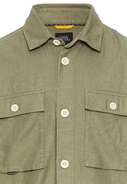 Overshirt aus Leinen-Baumwoll-Mix dusty khaki